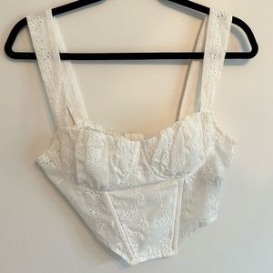 Shein White Corset Top